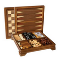 Walnut 7-Games-in-1 Combination Game Set